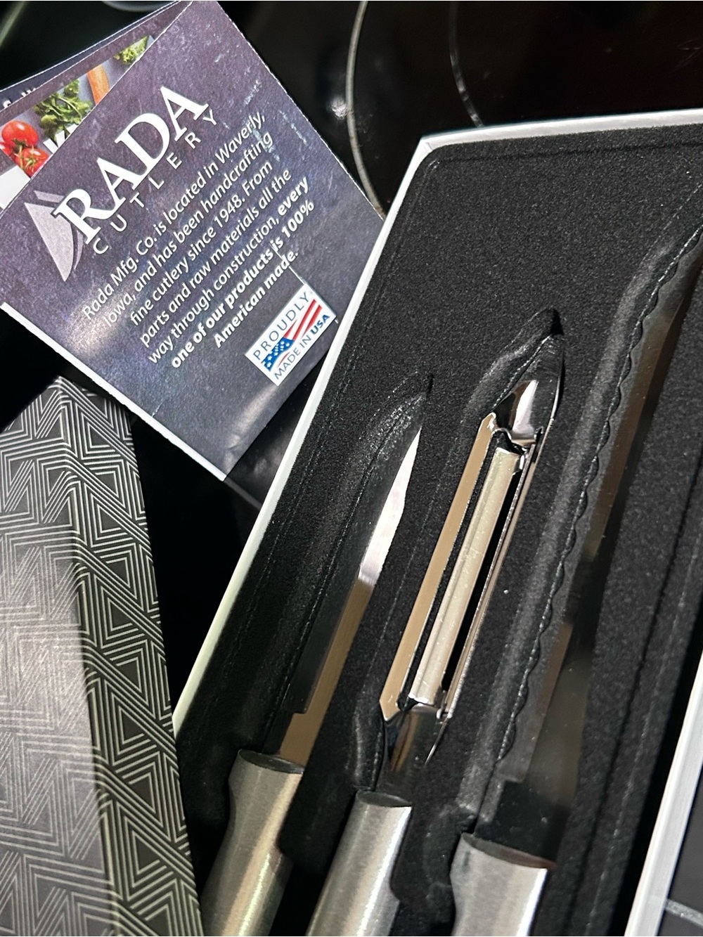 Rada Cutlery Kitchen Basics 3-Piece Gift Set – Silver Handles NWT